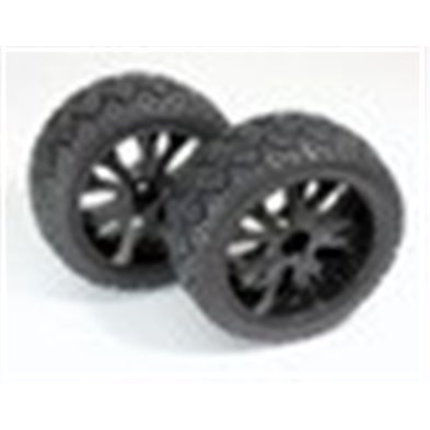 Wheel Set Buggy "Rally" front black 1:10 (2)