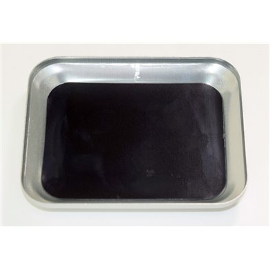 Aluminum bowl with magnet plate silver