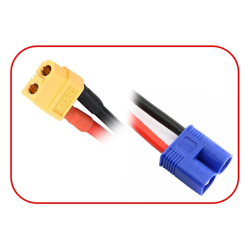 Cable de carga XT60 para EC3 15cm