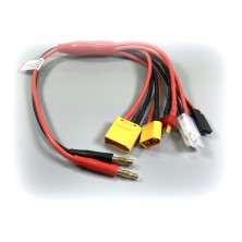 Cable de carga con Banana de 4 mm - XT90/XT60/T/ JR/Tam 300 mm