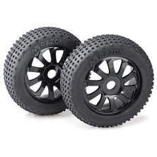 Wheel Set Buggy "Razor" 10 Spokes/Dirt black 1:8 (